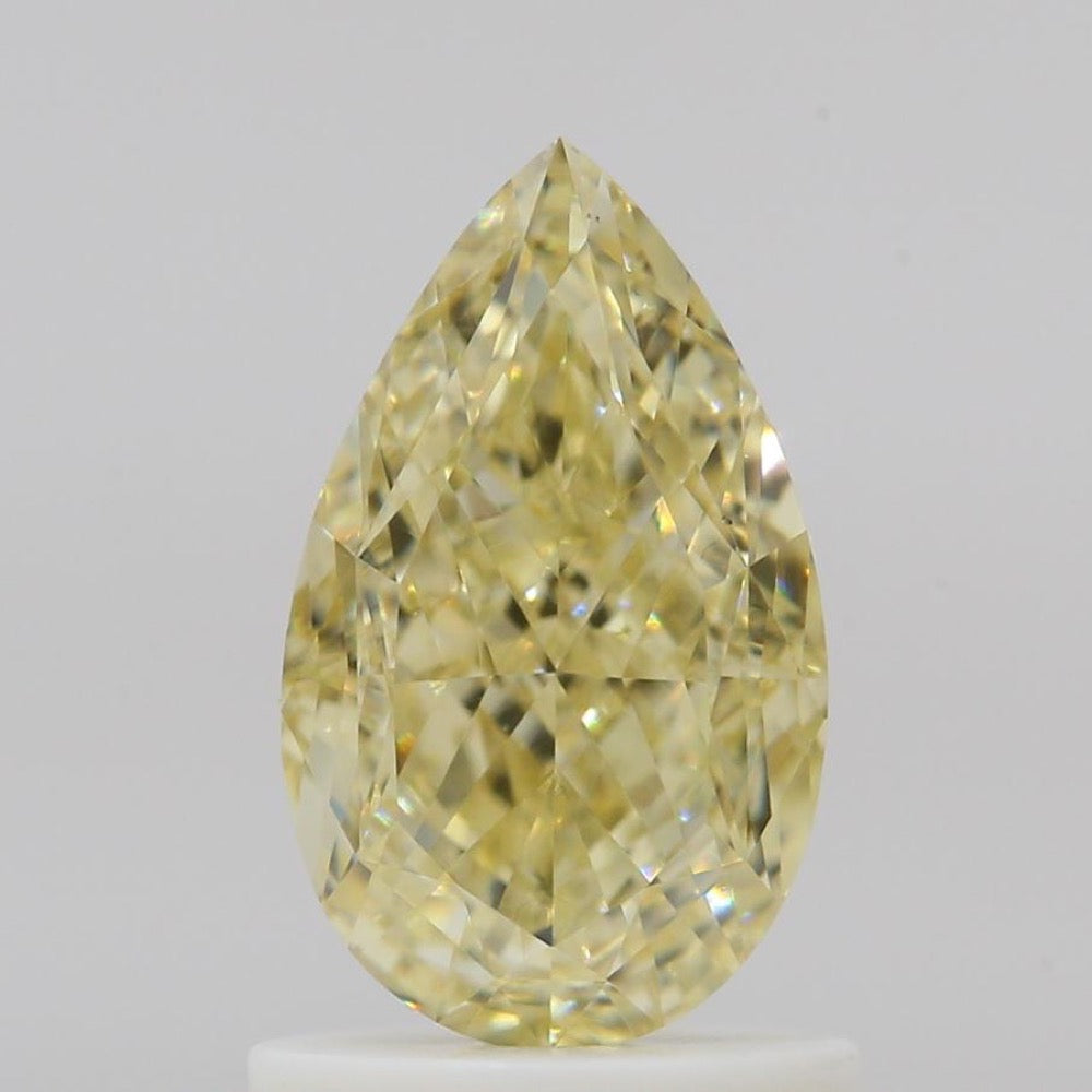 GIA 彩鑽 黃鑽 1.3ct Fancy Light Yellow