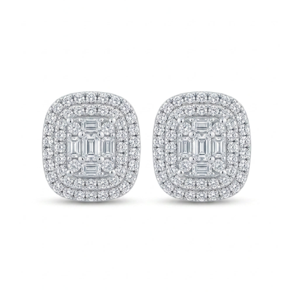 18K白金 0.31ct 鑽石耳環