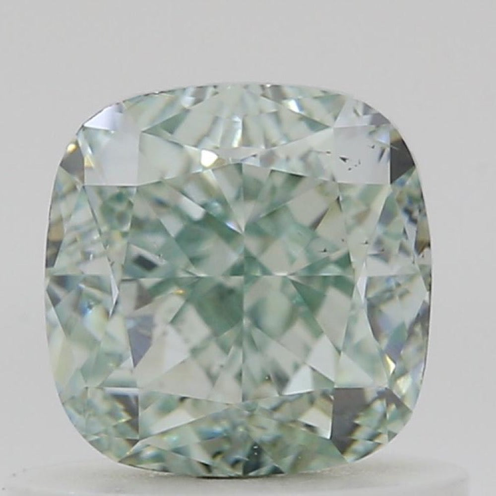 GIA 彩鑽 綠鑽 0.88ct Fancy Bluish Green