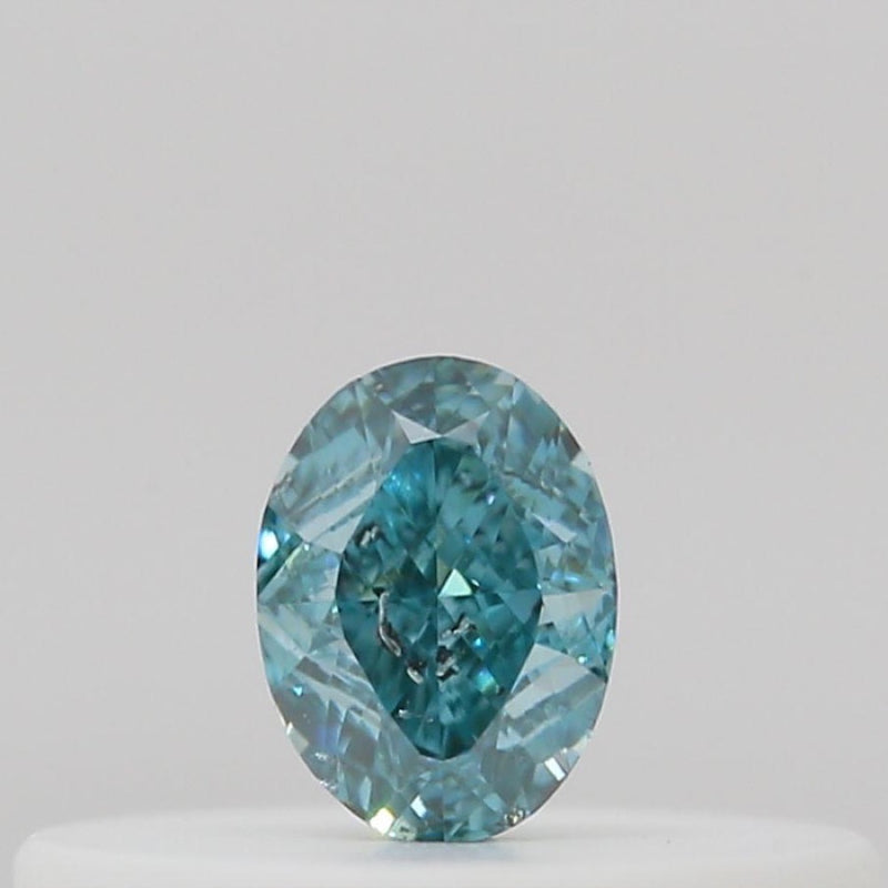 GIA 彩鑽 綠鑽 0.11ct Fancy Vivid Blue-green