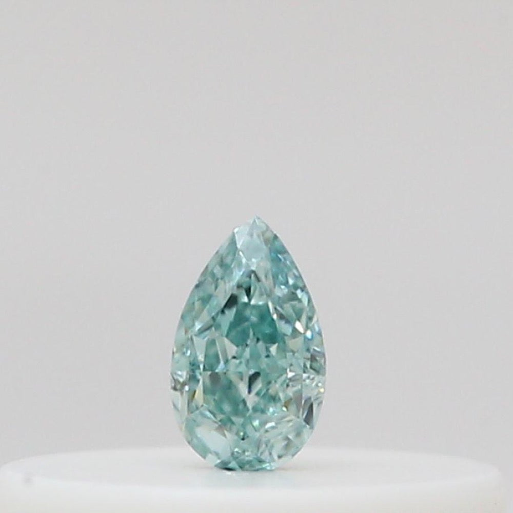 GIA 彩鑽 綠鑽 0.05ct Fancy Intense Blue-green