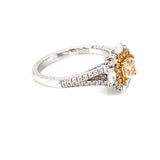 18K White Gold 0.60ct Fancy Colour Diamond Ring