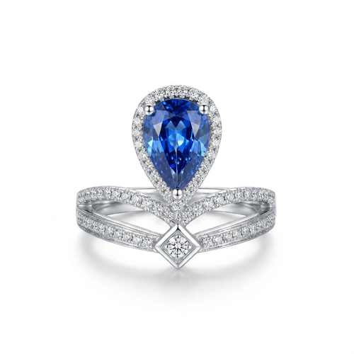 18K White Gold 1.72ct Sapphire Ring