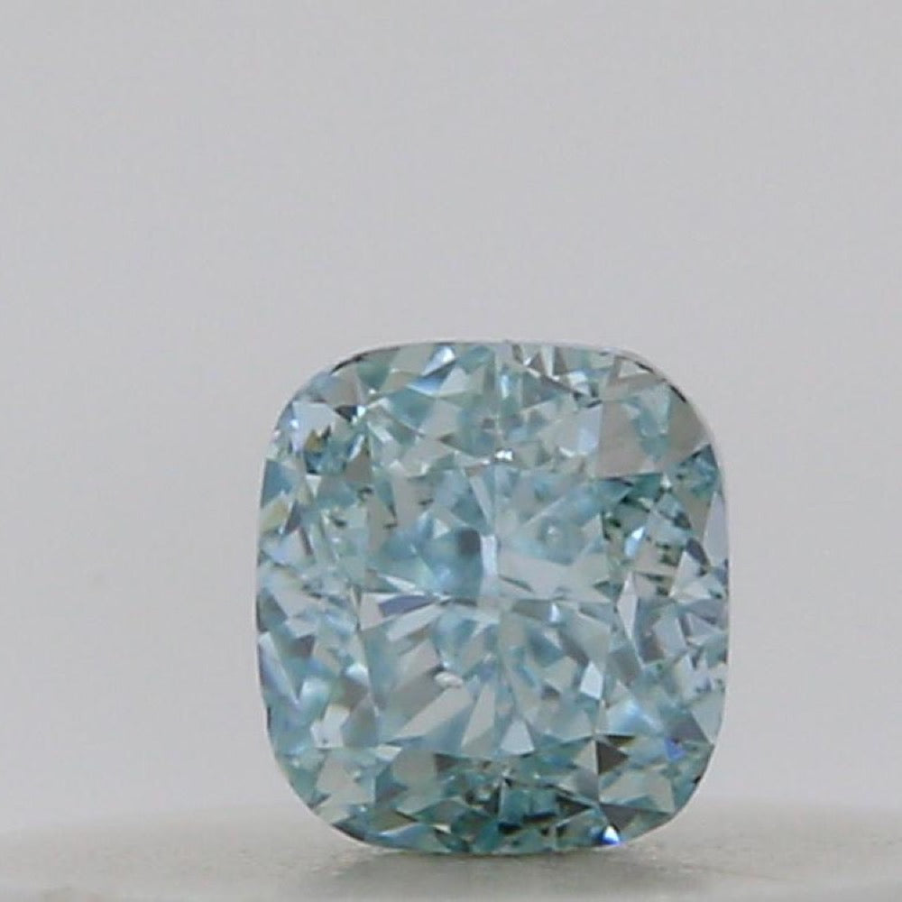 GIA 彩鑽 綠鑽 0.12ct Fancy Intense Blue-green