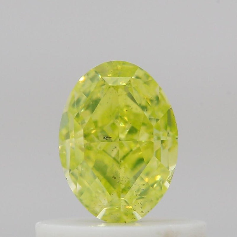 GIA 彩鑽 黃鑽 0.58ct Fancy Intense Green-yellow