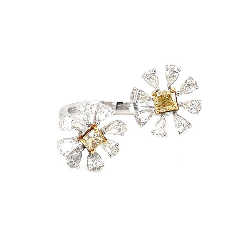18K White Gold 0.39ct Fancy Colour Diamond Ring