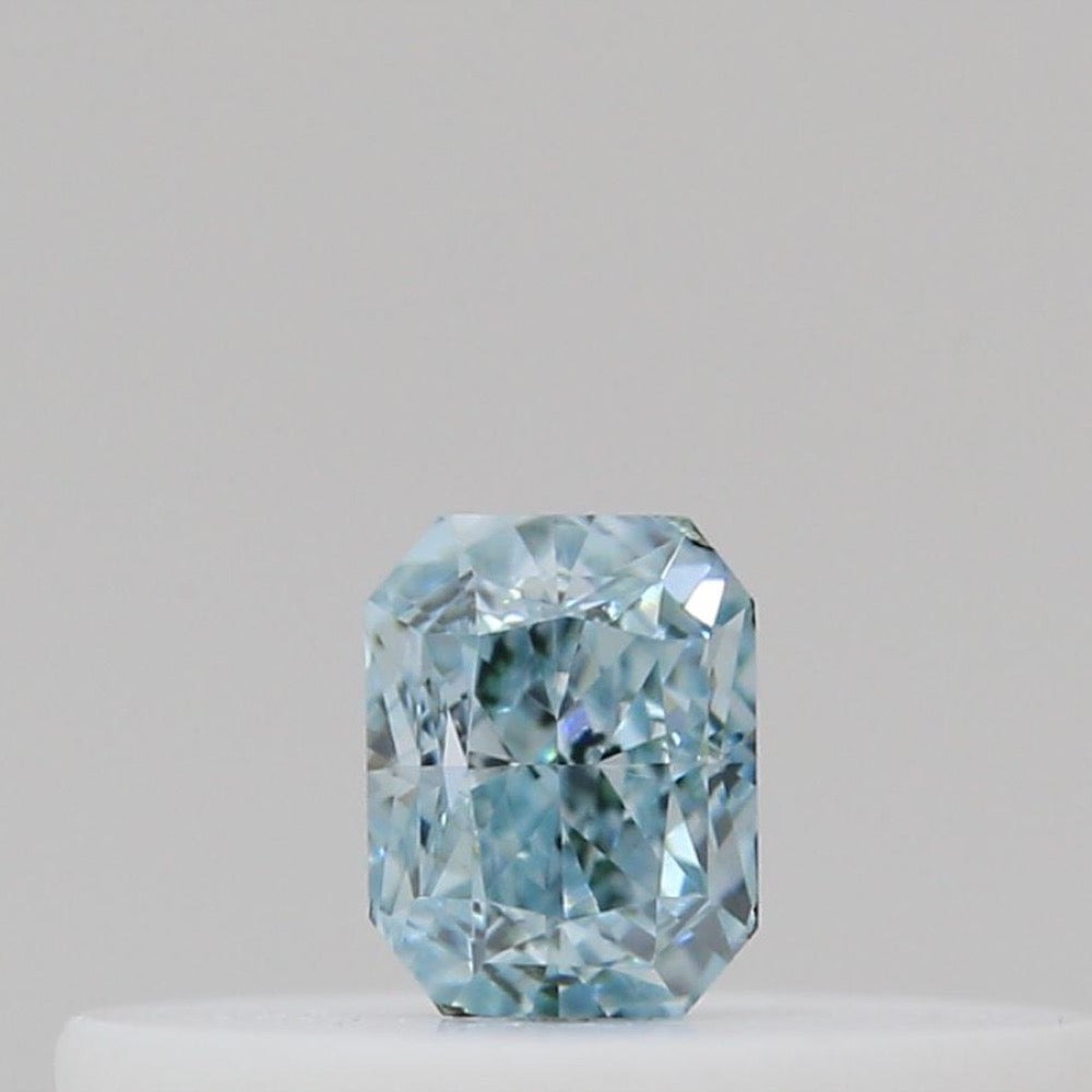 GIA 彩鑽 綠鑽 0.1ct Fancy Intense Blue-green