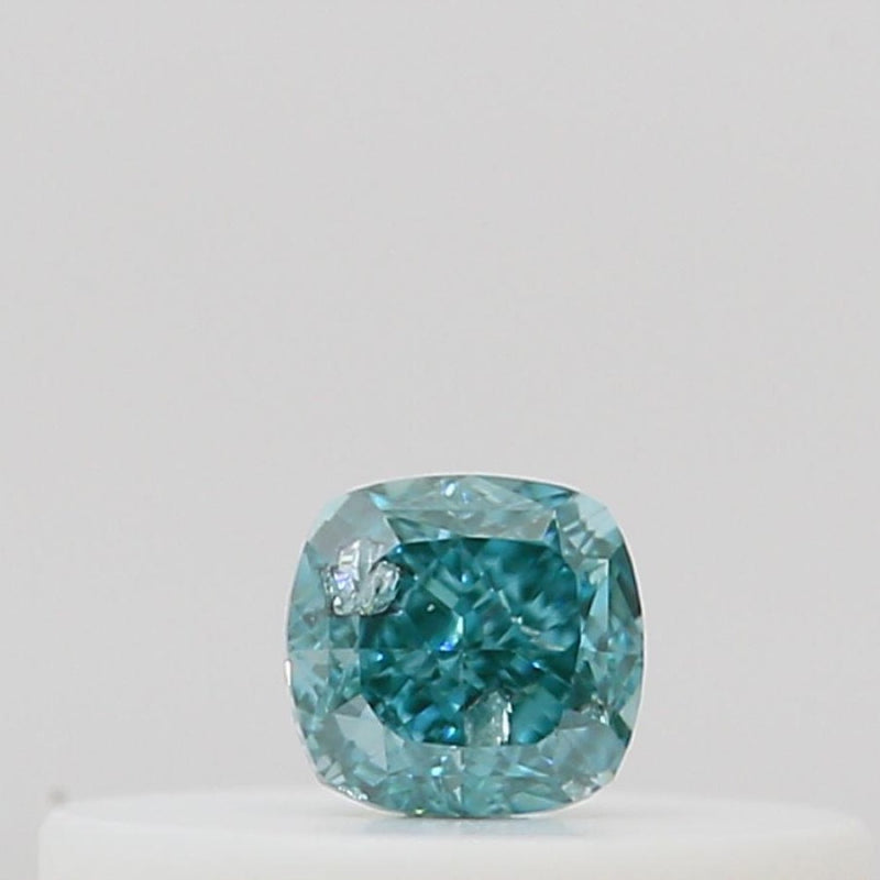 GIA 彩鑽 綠鑽 0.1ct Fancy Vivid Blue-green