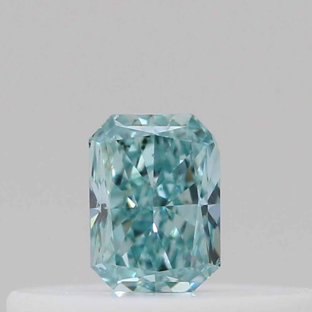 GIA 彩鑽 綠鑽 0.14ct Fancy Vivid Blue-green