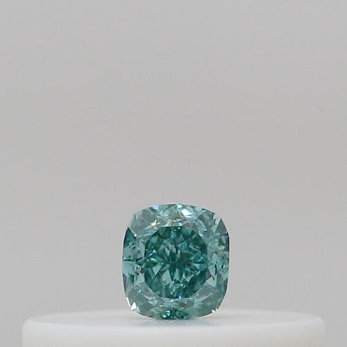 GIA Fancy Colour Diamond 0.07ct Fancy Vivid Bluish Green