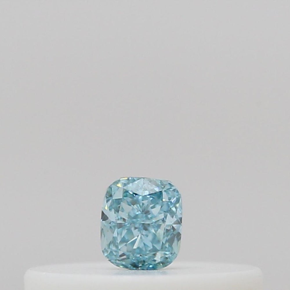 GIA 彩鑽 藍鑽 0.06ct Fancy Intense Green-blue