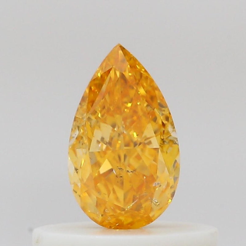 GIA 彩鑽 橙鑽 0.41ct Fancy Vivid Yellow-orange