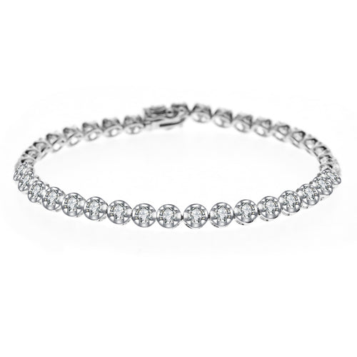 18K White Gold 3.68ct Diamond Bracelet