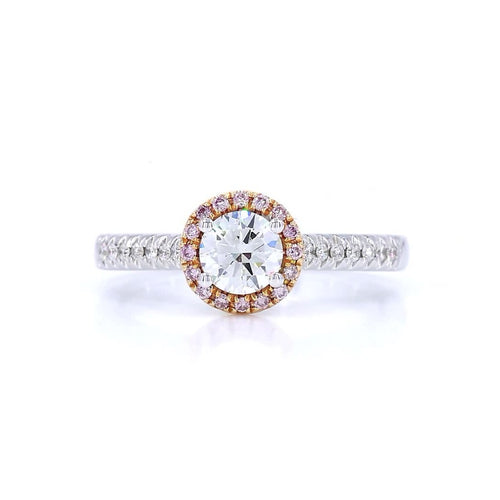 18K White Gold 0.46ct Pink Diamond Ring