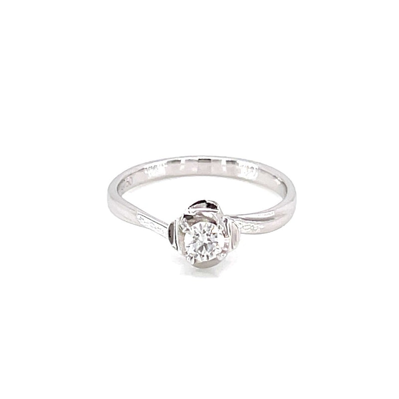 18K白金 0.17ct 鑽石戒指