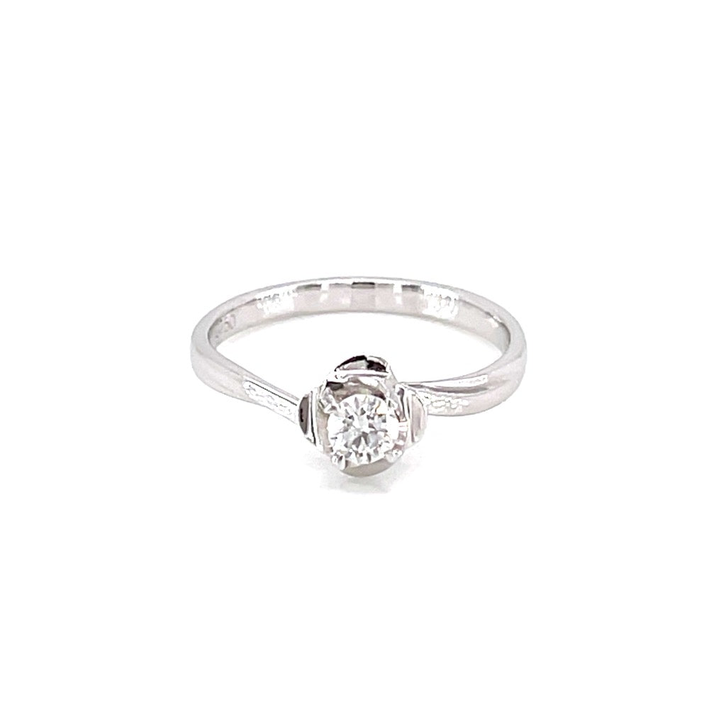 18K白金 0.17ct 鑽石戒指