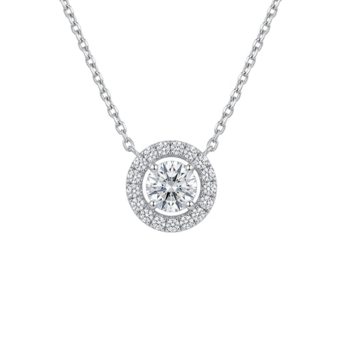 18K White Gold 0.50ct Diamond Pendant