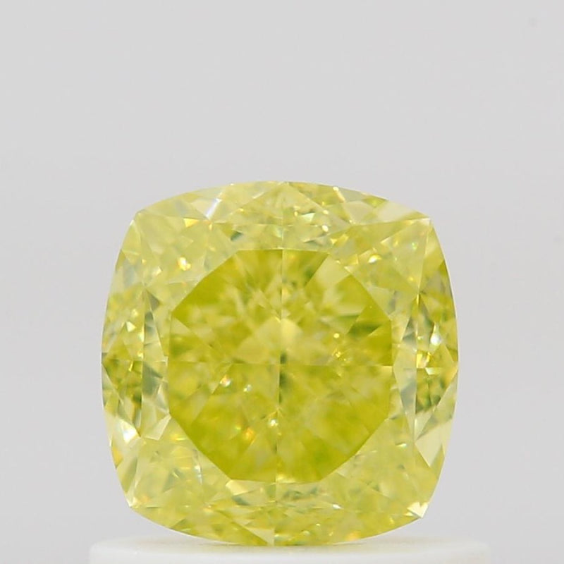 GIA 彩鑽 黃鑽 1.01ct Fancy Intense Greenish Yellow