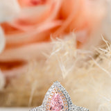 18K White Gold 0.72ct Pink Diamond Ring