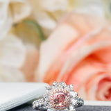 18K White Gold 0.85ct Pink Diamond Ring