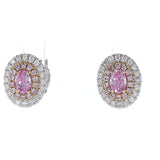 18K White Gold 0.34ct Pink Diamond Earrings