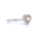 18K White Gold 0.19ct Pink Diamond Ring