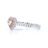 18K White Gold 0.19ct Pink Diamond Ring