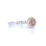18K White Gold 0.05ct Pink Diamond Ring