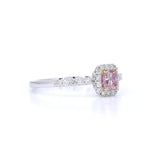 18K White Gold 0.33ct Fancy Light Pink Ring