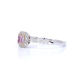 18K White Gold 0.33ct Fancy Light Pink Ring
