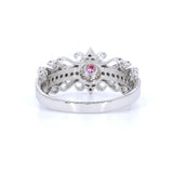 18K White Gold 0.10ct Fancy Intense Pink Ring
