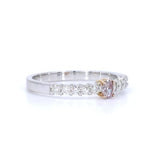 18K White Gold 0.14ct Fancy Light Pink Ring