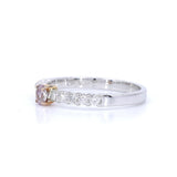 18K White Gold 0.14ct Fancy Light Pink Ring
