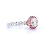 18K White Gold 1.01ct Pink Diamond Ring