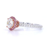 18K White Gold 1.01ct Pink Diamond Ring