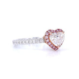 18K White Gold 1.00ct Pink Diamond Ring
