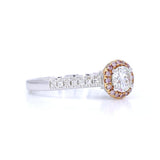 18K White Gold 0.46ct Pink Diamond Ring