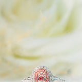 18K White Gold 0.41ct Pink Diamond Ring