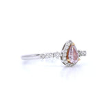 18K White Gold 0.26ct Fancy Light Purple Pink Ring