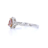 18K White Gold 0.26ct Fancy Light Purple Pink Ring