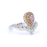 18K White Gold 0.27ct Fancy Purplish Pink Ring