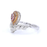 18K White Gold 0.27ct Fancy Purplish Pink Ring