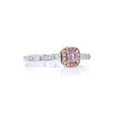 18K White Gold 0.21ct Fancy Pink Ring