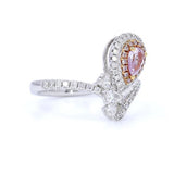 18K White Gold 0.26ct Fancy Pink Ring