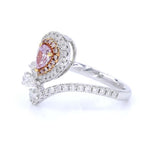 18K White Gold 0.26ct Fancy Pink Ring