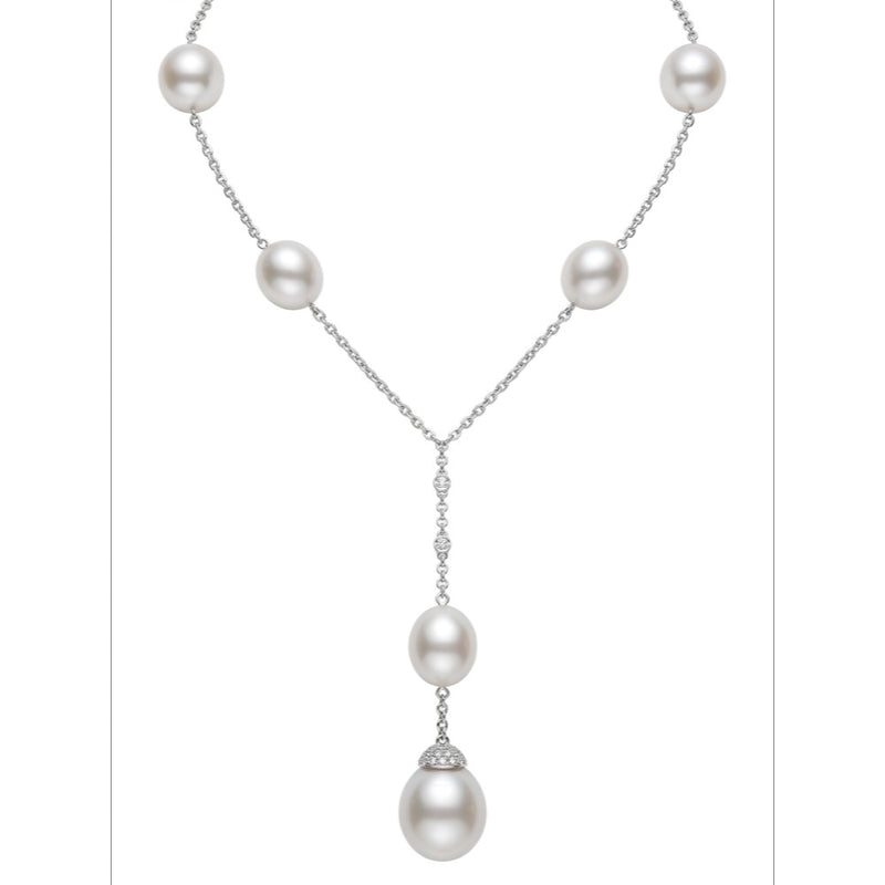 18K White Gold Pearl Necklace