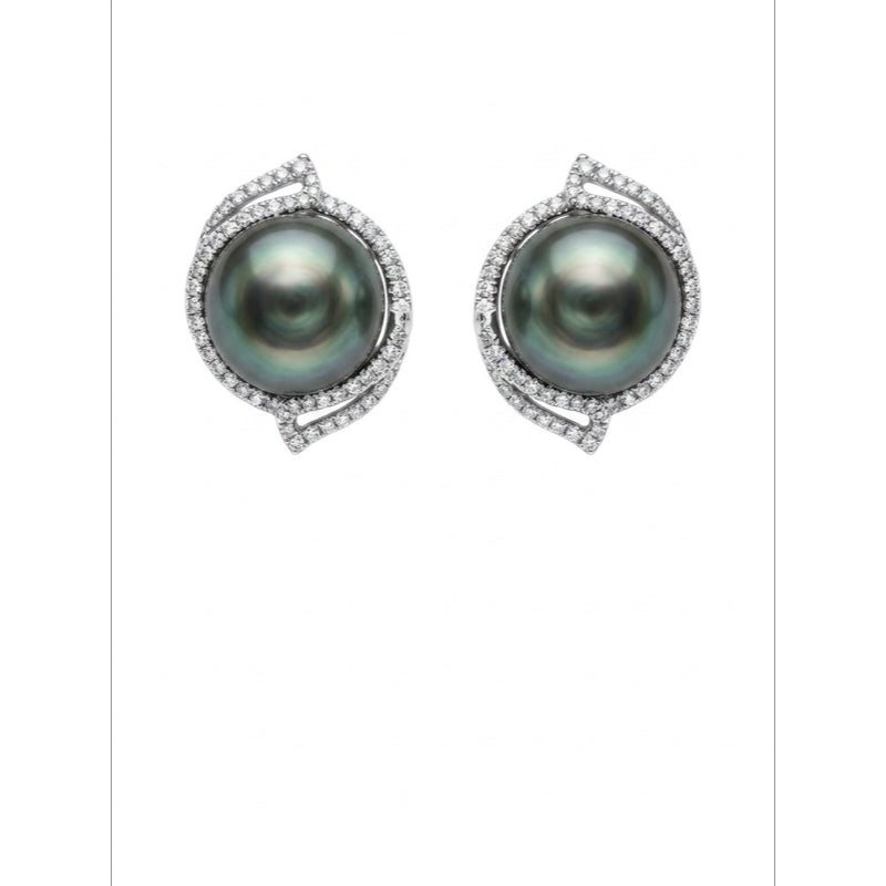 18K White Gold Pearl Earrings