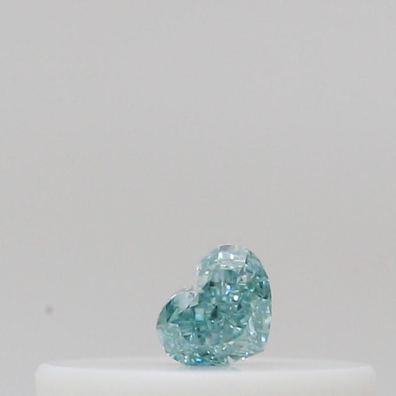 GIA 彩鑽 綠鑽 0.04ct Fancy Intense Blue-green