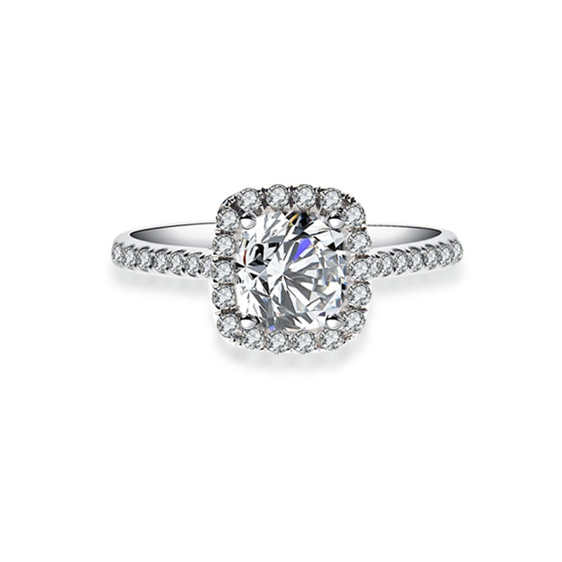 18K Cushion Diamond Ring R3263
