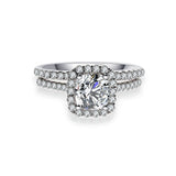 18K Cushion Diamond Ring R3263